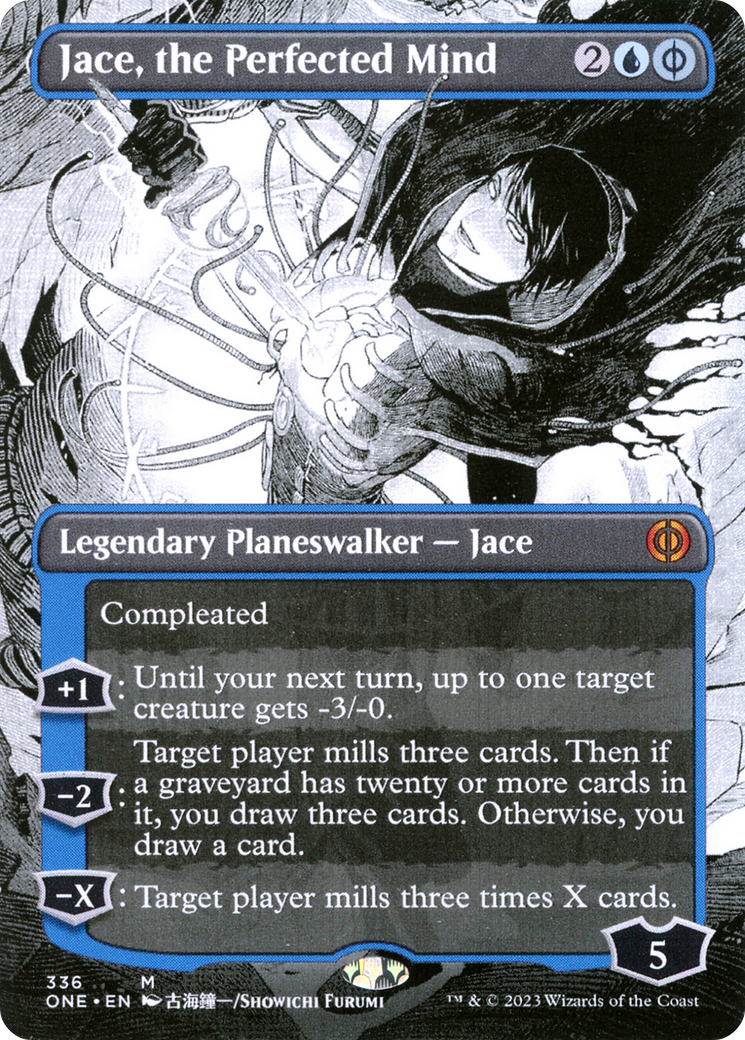 Jace, the Perfected Mind (ONE-336) - : (Showcase) (Borderless) Foil