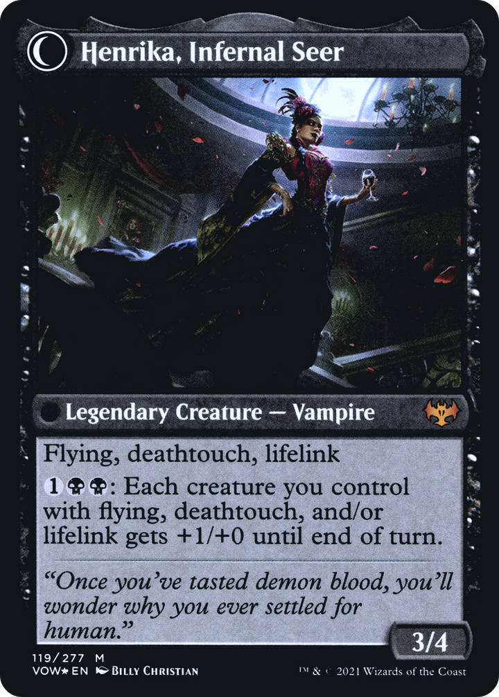 Henrika Domnathi // Henrika, Infernal Seer (PRE-119S) - : (Double Faced Transform) Foil