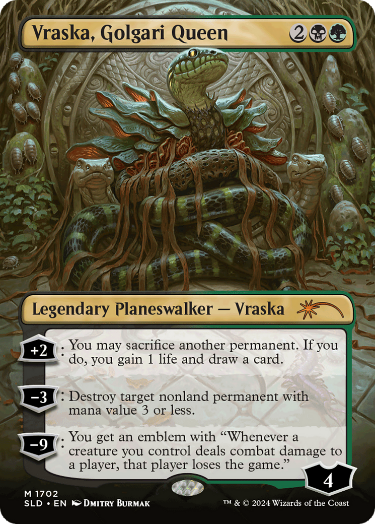 Vraska, Golgari Queen (SLD-1702) -  (Borderless)