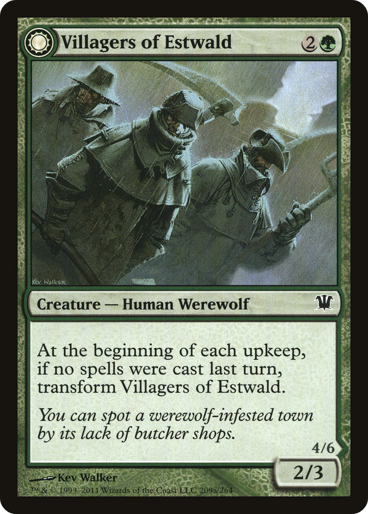 Villagers of Estwald // Howlpack of Estwald (ISD-209) - : (Double Faced Transform) Foil