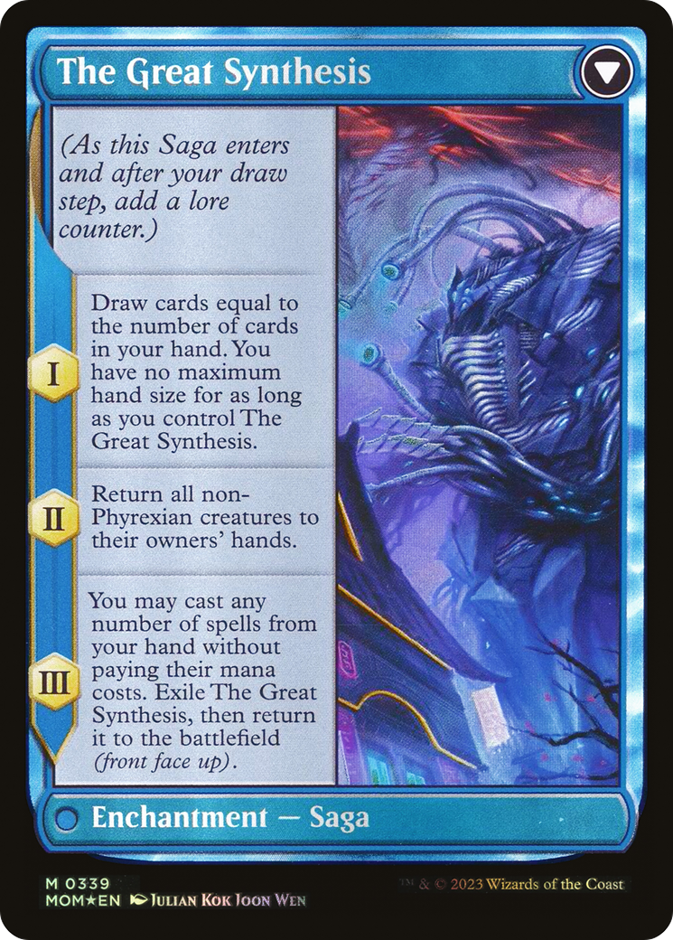 Jin-Gitaxias // The Great Synthesis (MOM-339) -  (Borderless) Foil