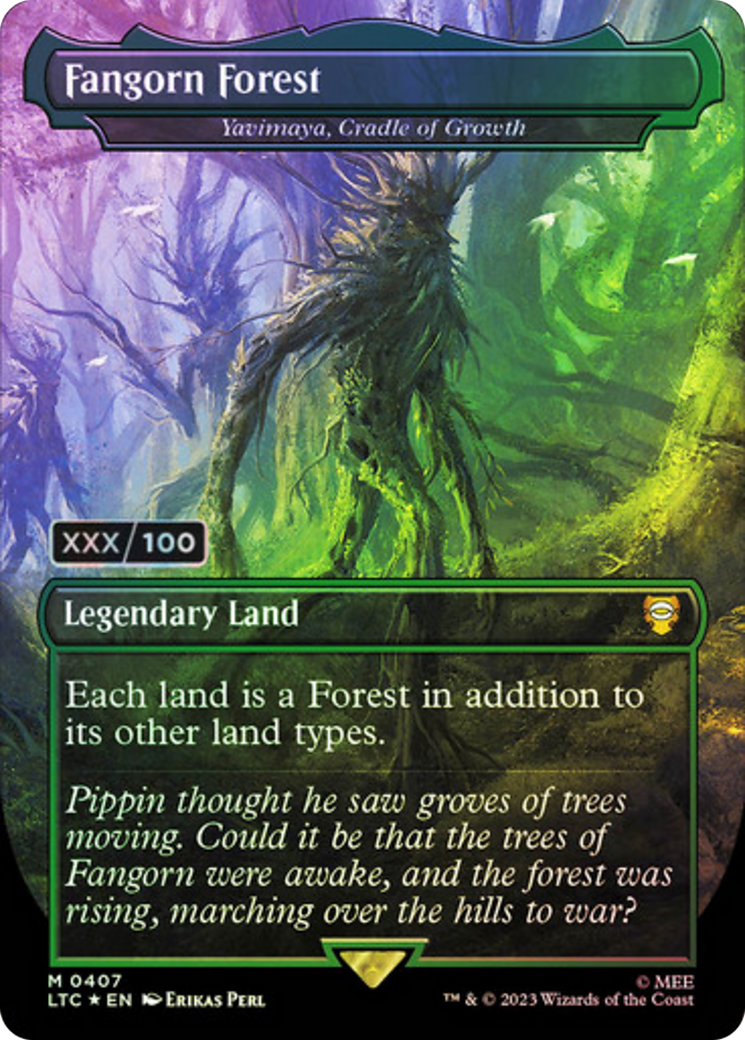 Yavimaya, Cradle of Growth (LTC-407Z) -  / Fangorn Forest (Borderless) Foil