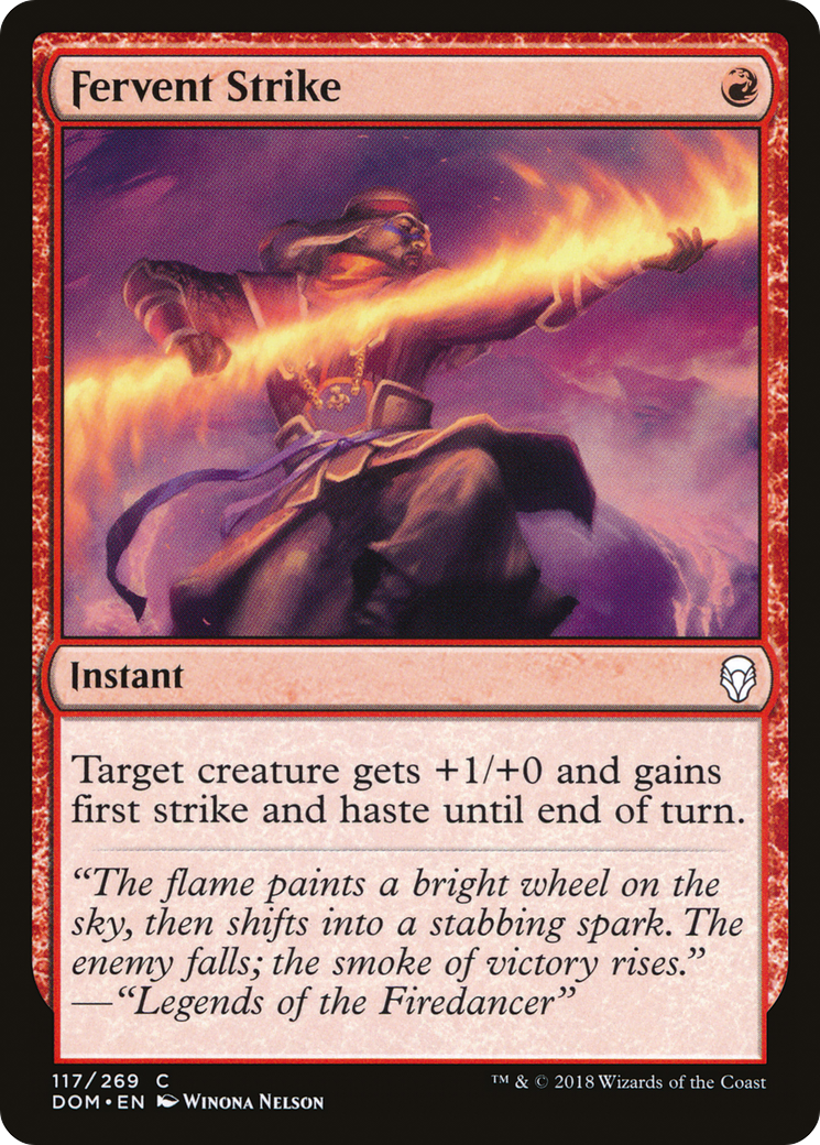 Fervent Strike (DOM-117) -  Foil