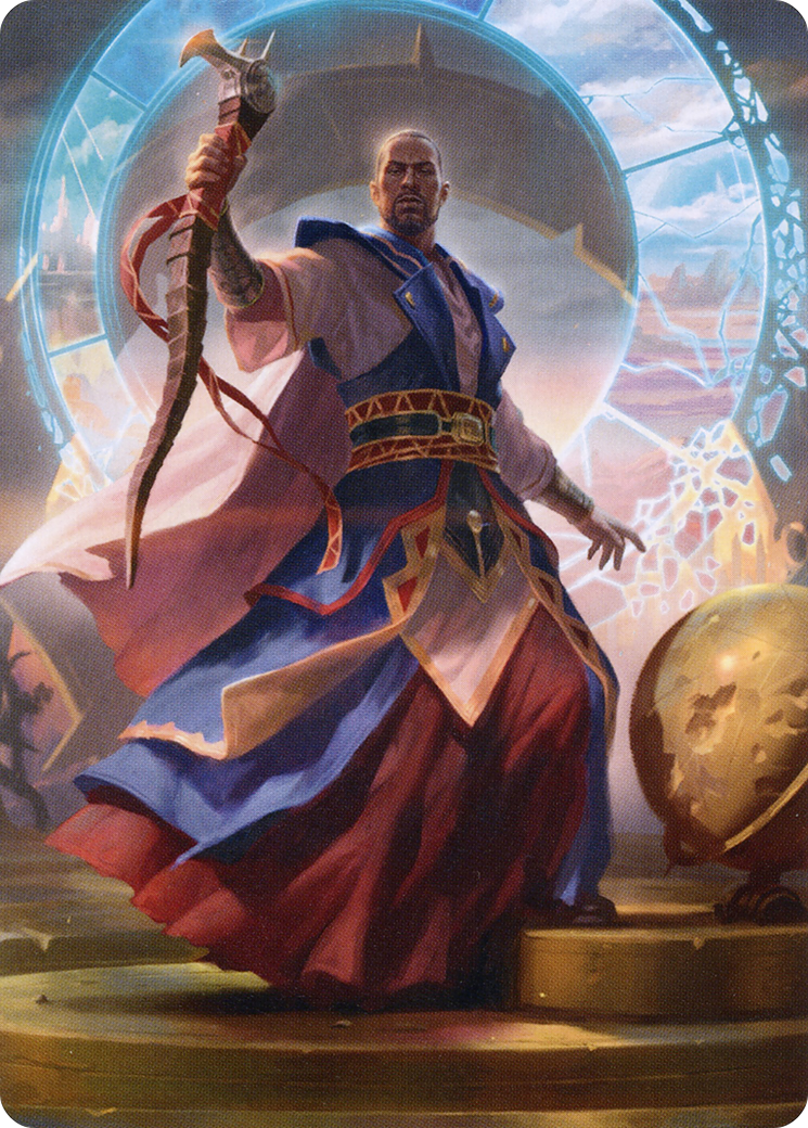 Teferi, Who Slows the Sunset // Teferi, Who Slows the Sunset (AMID-010) -  (Borderless) Foil