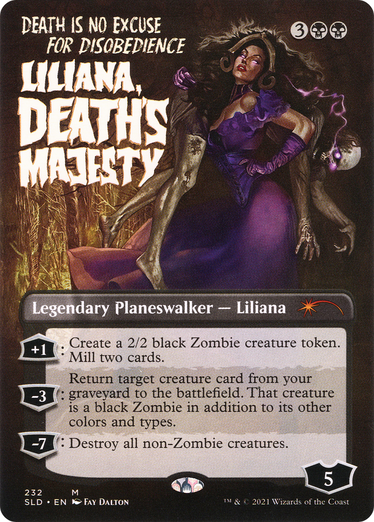 Liliana, Death's Majesty (SLD-232) -  (Borderless) Foil