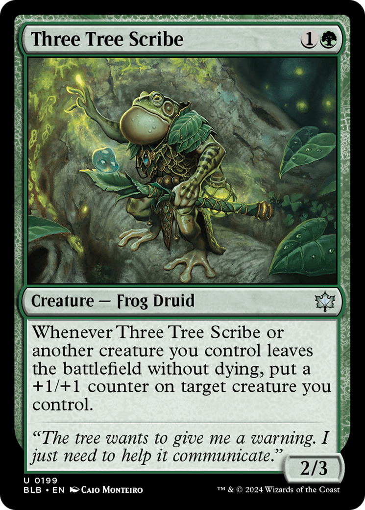 Three Tree Scribe (BLB-199) -  Foil