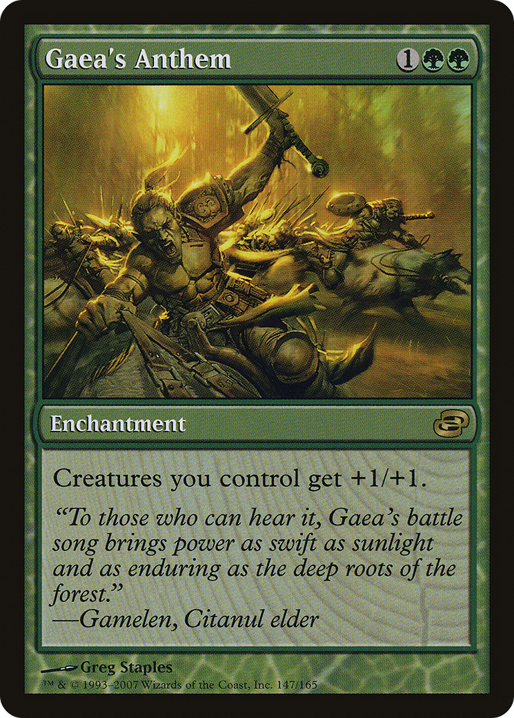 Gaea's Anthem (PLC-147) - : (colorshifted) Foil