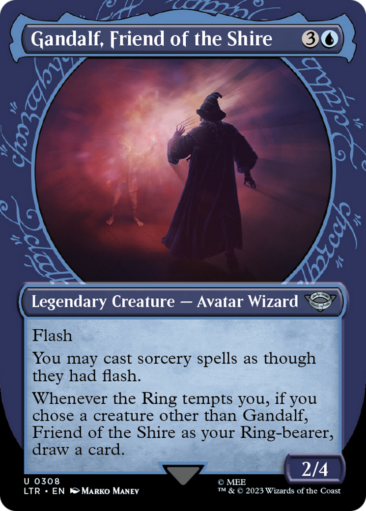 Gandalf, Friend of the Shire (LTR-308) - : (Showcase) (Borderless) Foil