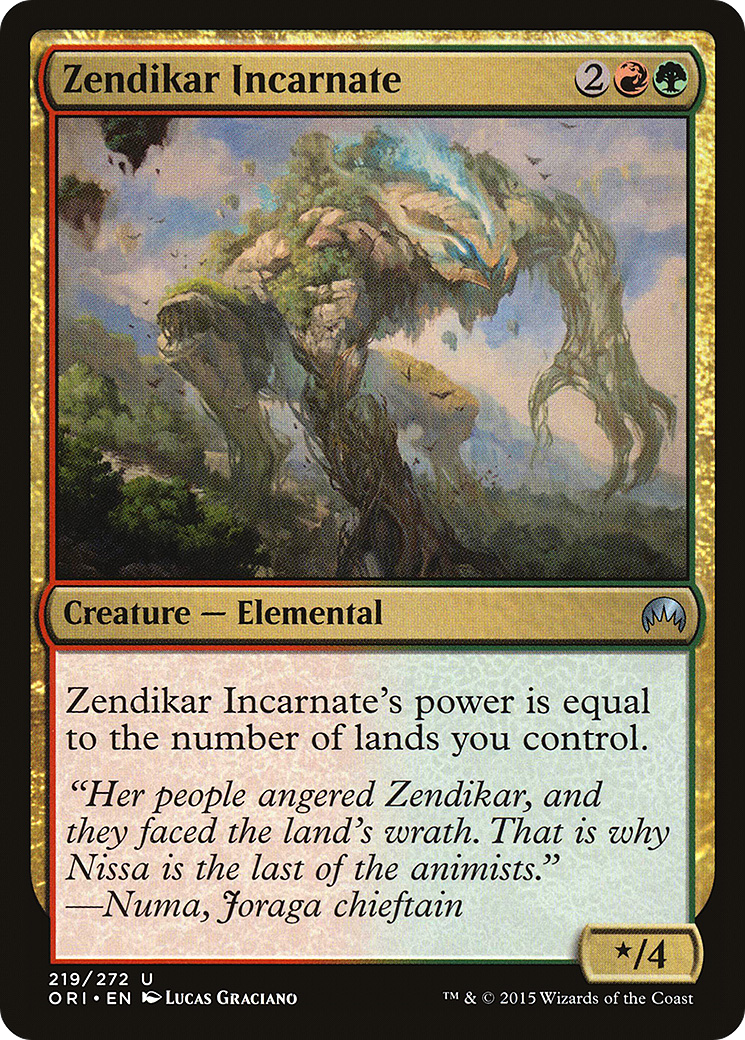 Zendikar Incarnate (ORI-219) -  Foil