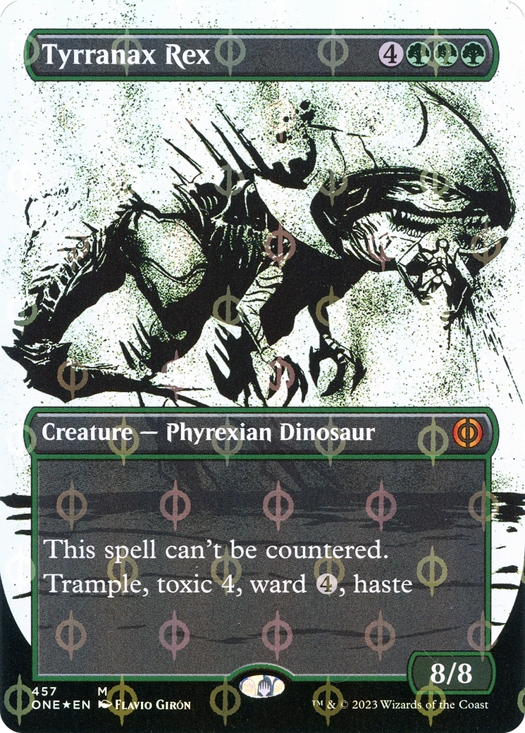 Tyrranax Rex (ONE-457) - : (Showcase) (Borderless) Foil