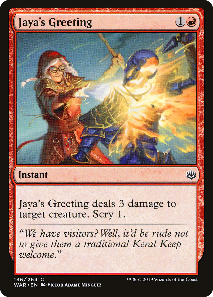 Jaya's Greeting (WAR-136) -  Foil