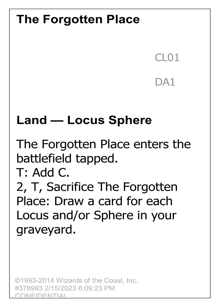 The Forgotten Place (DA1-CL01A) -