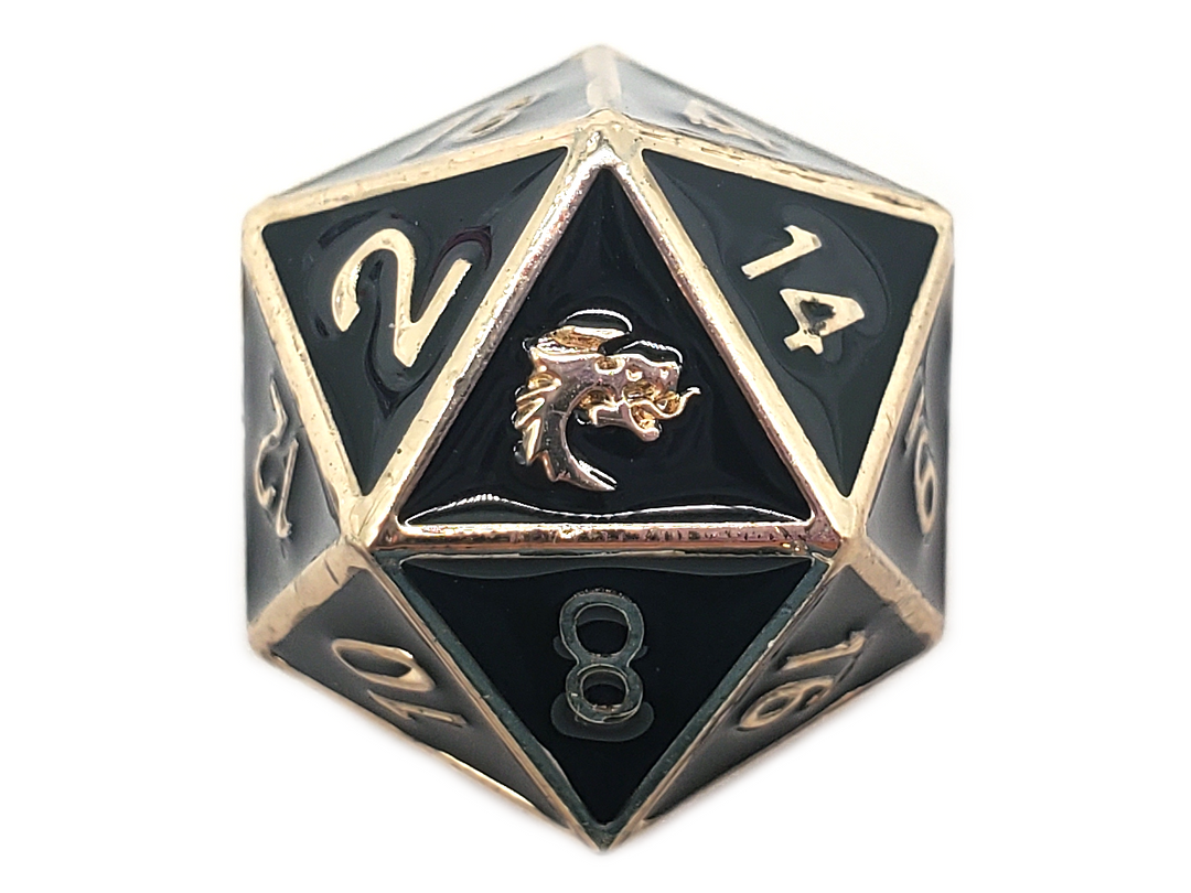 Elven Forged - Black with Gold D20