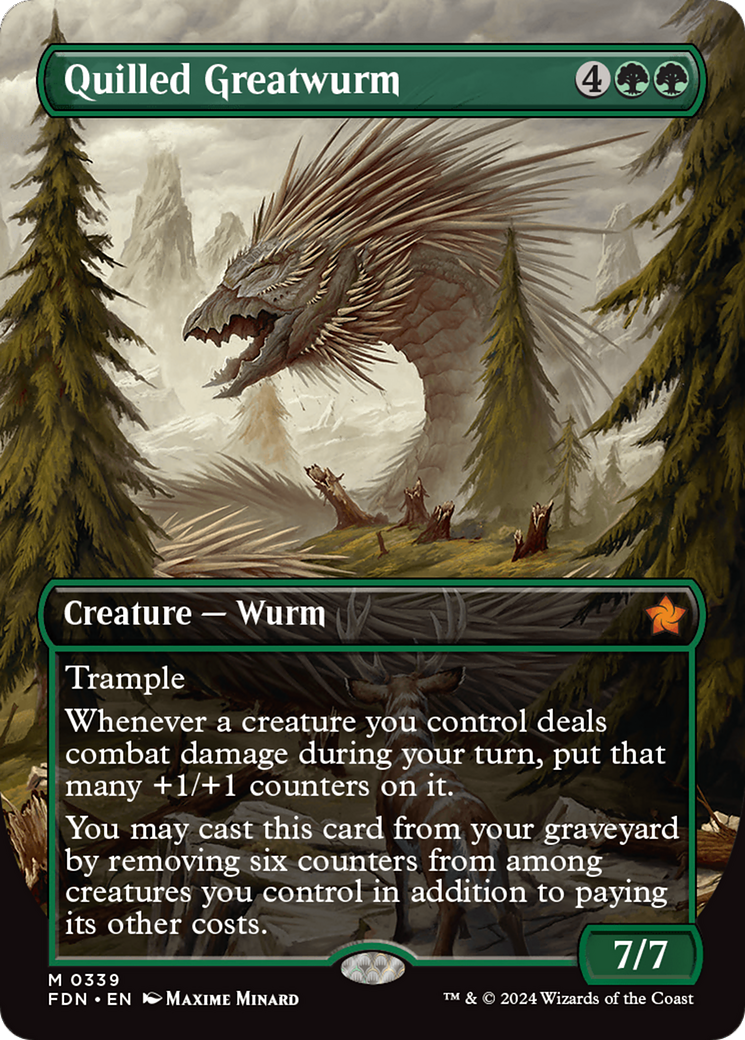 Quilled Greatwurm (FDN-339) -  (Borderless) Foil