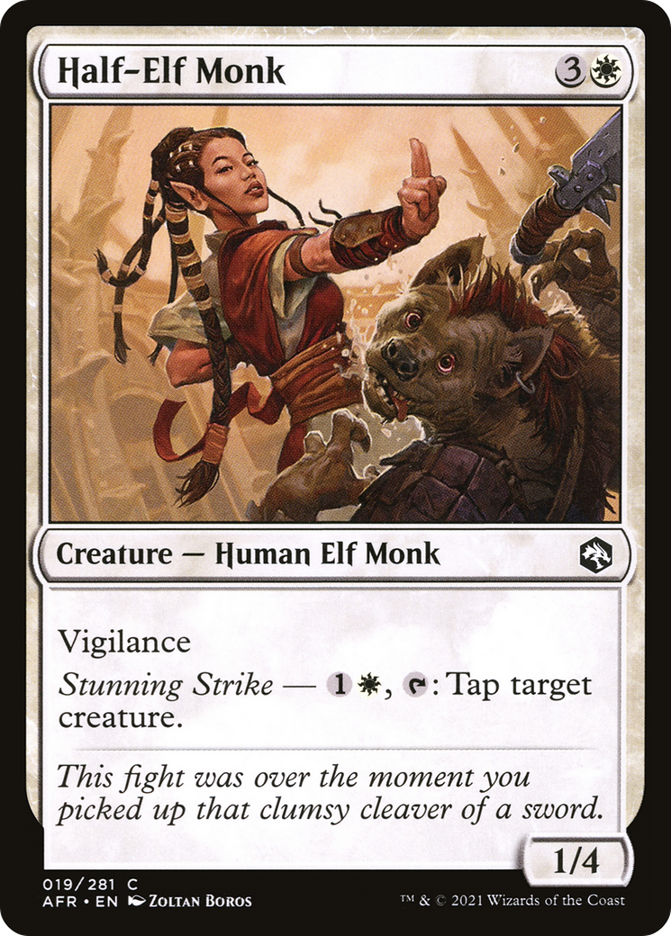 Half-Elf Monk (AFR-019) -  Foil