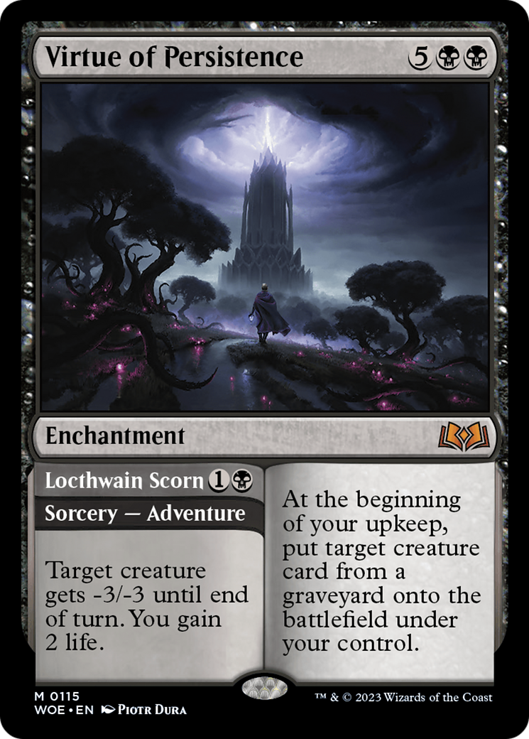 Virtue of Persistence // Locthwain Scorn (WOE-115) -  Foil