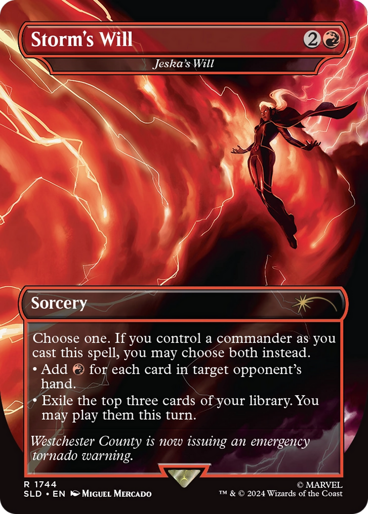 Jeska's Will (SLD-1744) -  / Storm's Will (Borderless) Foil