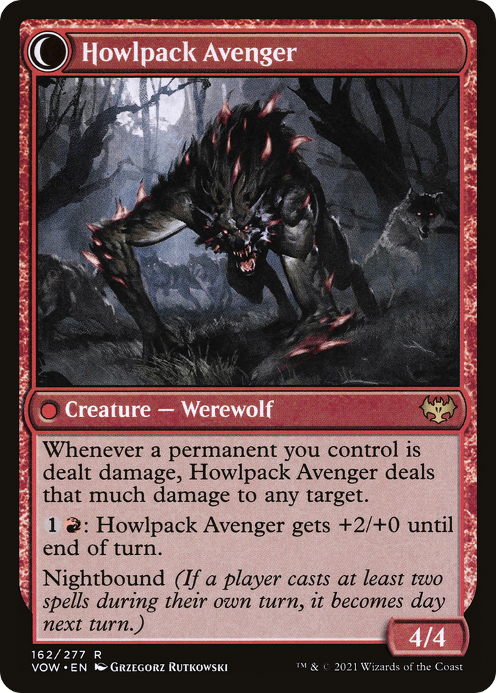 Ill-Tempered Loner // Howlpack Avenger (VOW-162) - : (Double Faced Transform)