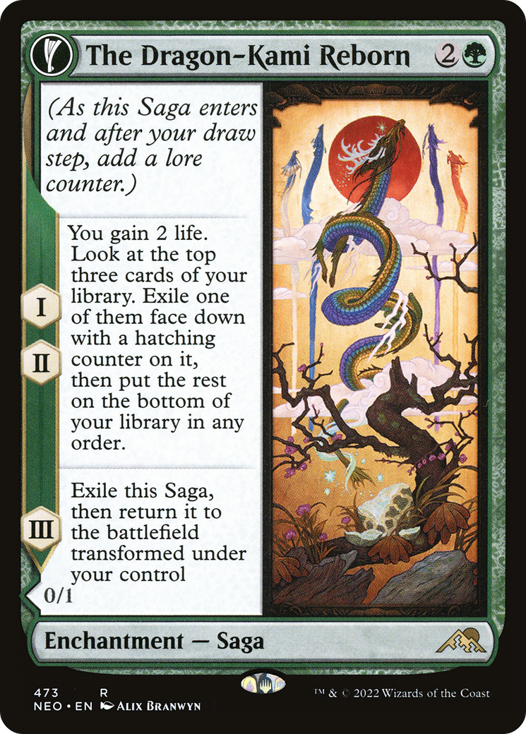 The Dragon-Kami Reborn // Dragon-Kami's Egg (NEO-473) - : (Extended Art, fandfc, enchantment) Foil