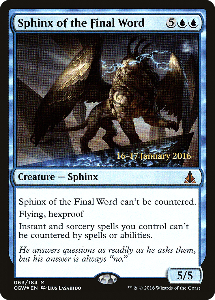 Sphinx of the Final Word (PRE-63S) -  Foil