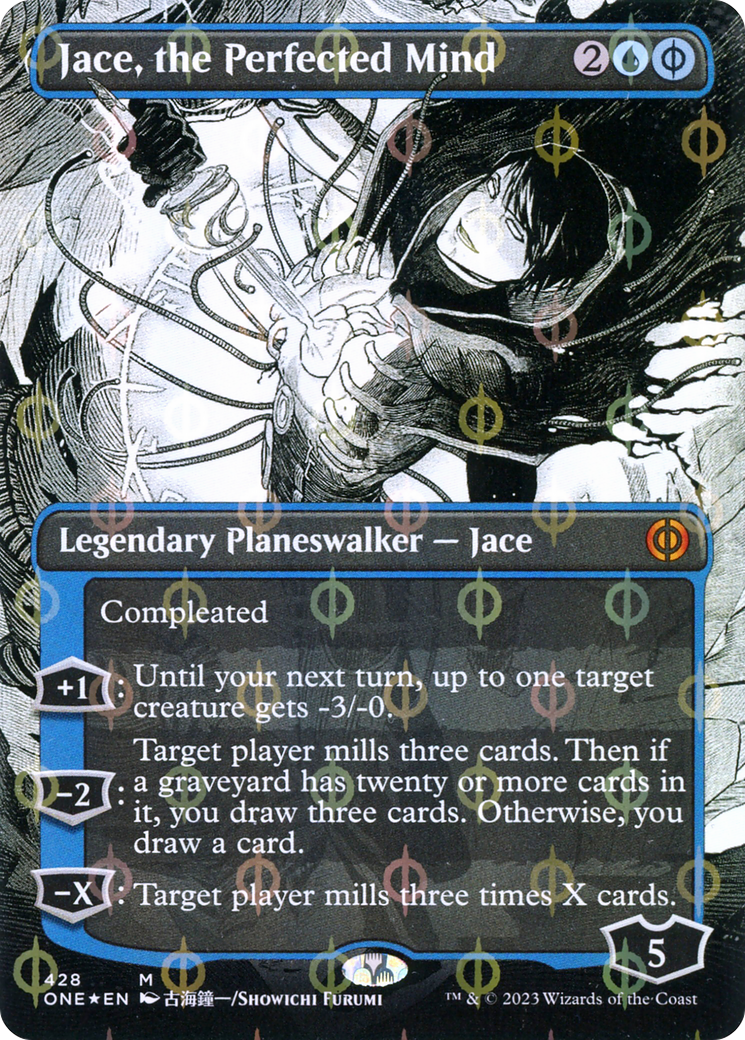 Jace, the Perfected Mind (ONE-428) - : (Showcase) (Borderless) Foil