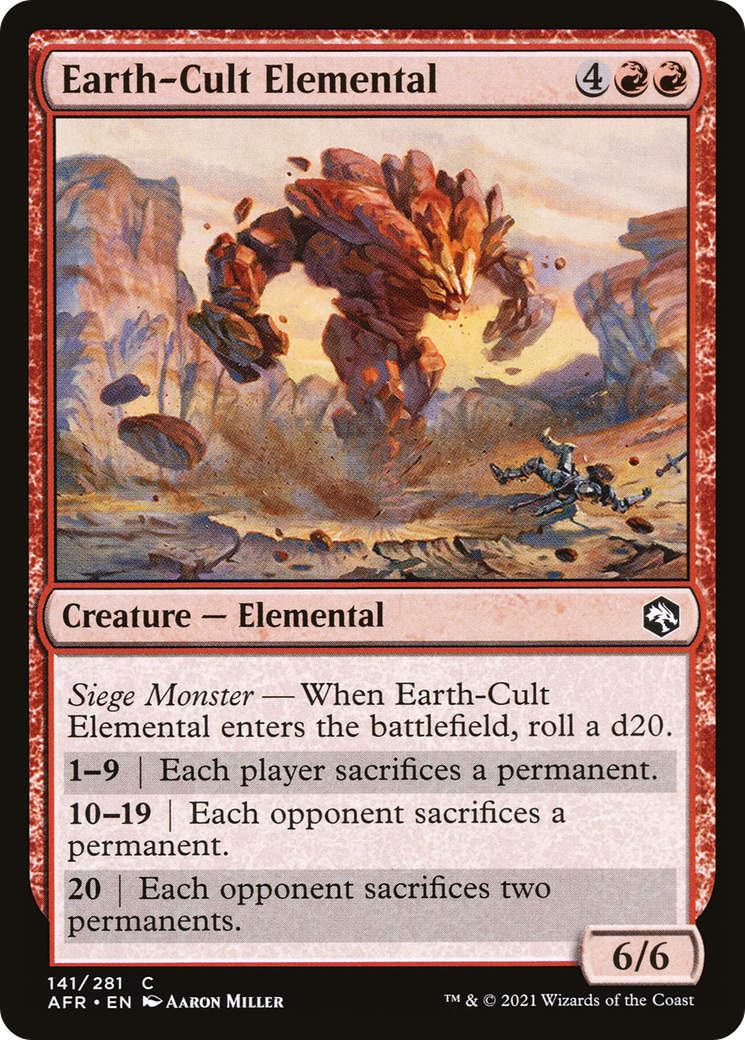 Earth-Cult Elemental (AFR-141) -  Foil