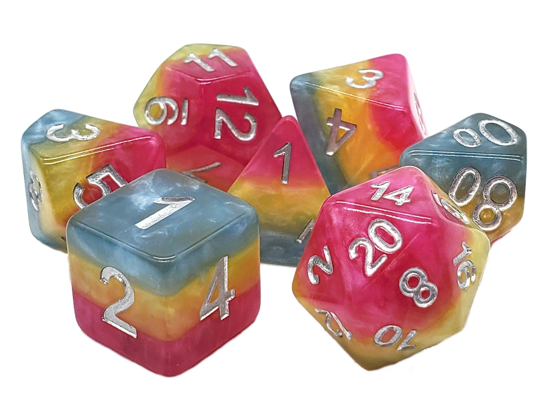 7 Piece DnD RPG Dice Set: Gradients - Fantasy Land