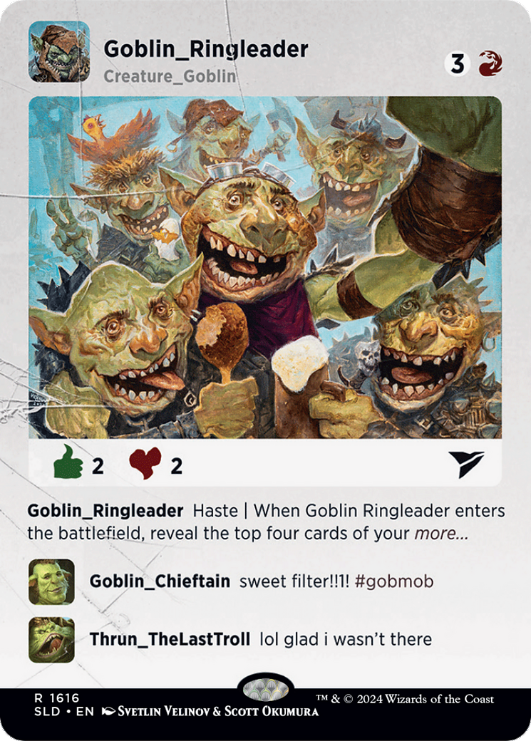 Goblin Ringleader (SLD-1616) -  (Borderless) Foil