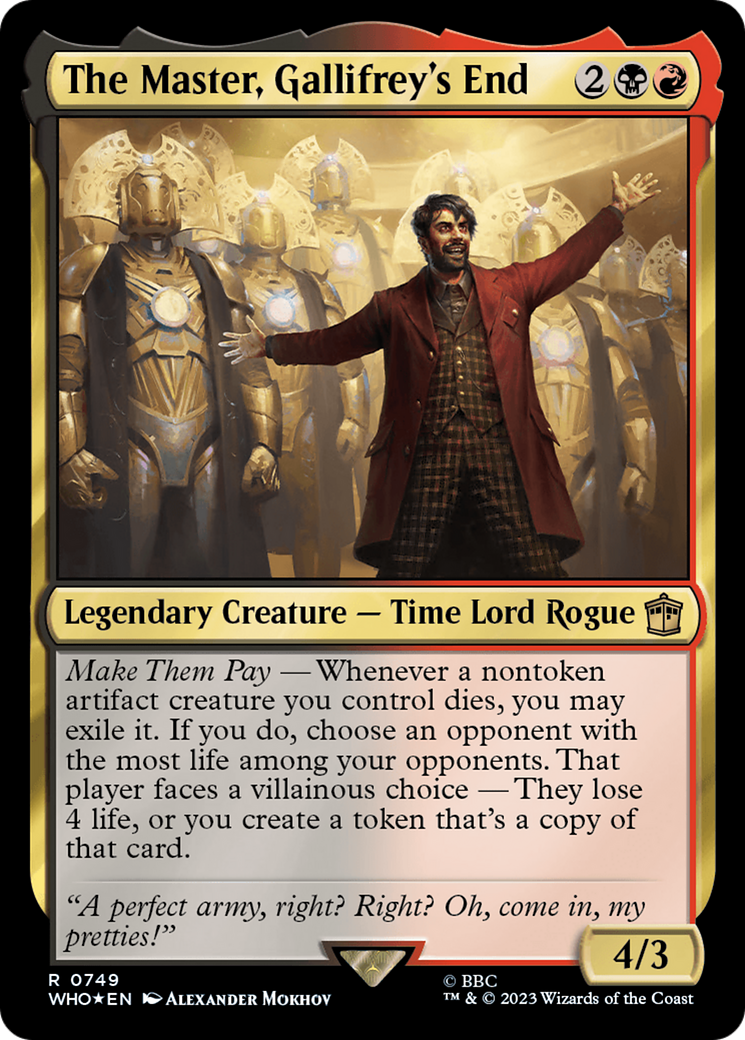 The Master, Gallifrey's End (WHO-749) -  Foil