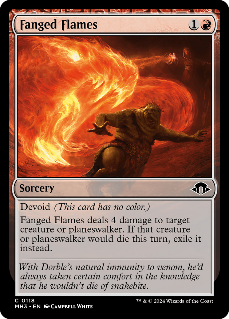 Fanged Flames (MH3-118) - : (devoid) Foil