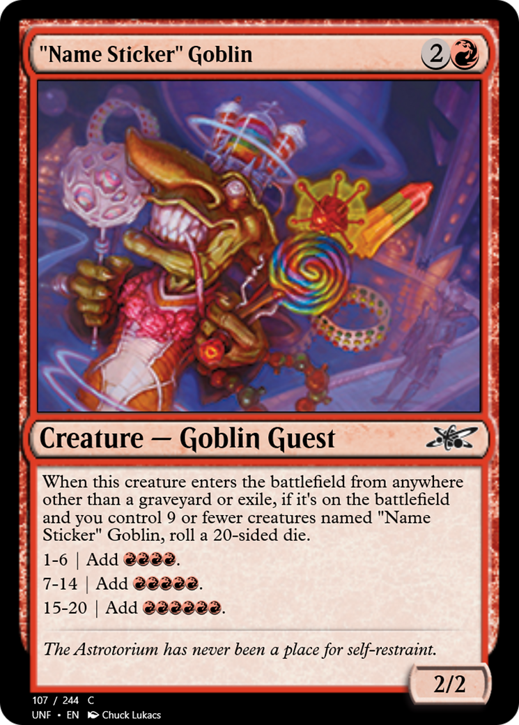 "Name Sticker" Goblin (UNF-107M) -  Foil