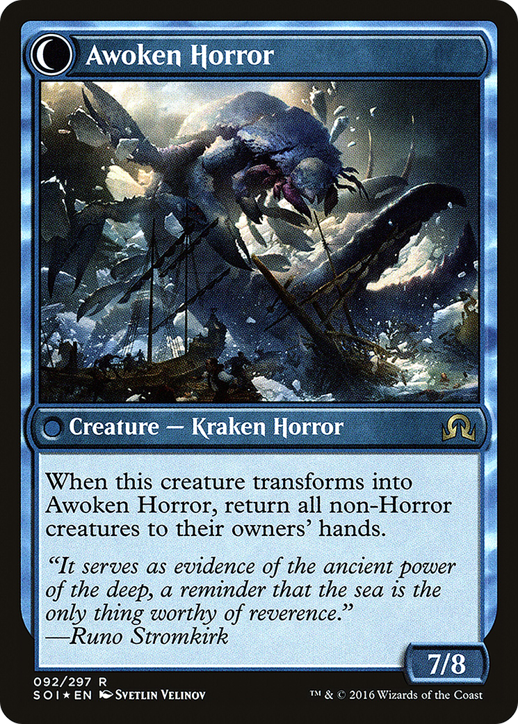 Thing in the Ice // Awoken Horror (PRE-92S) - : (Double Faced Transform) Foil