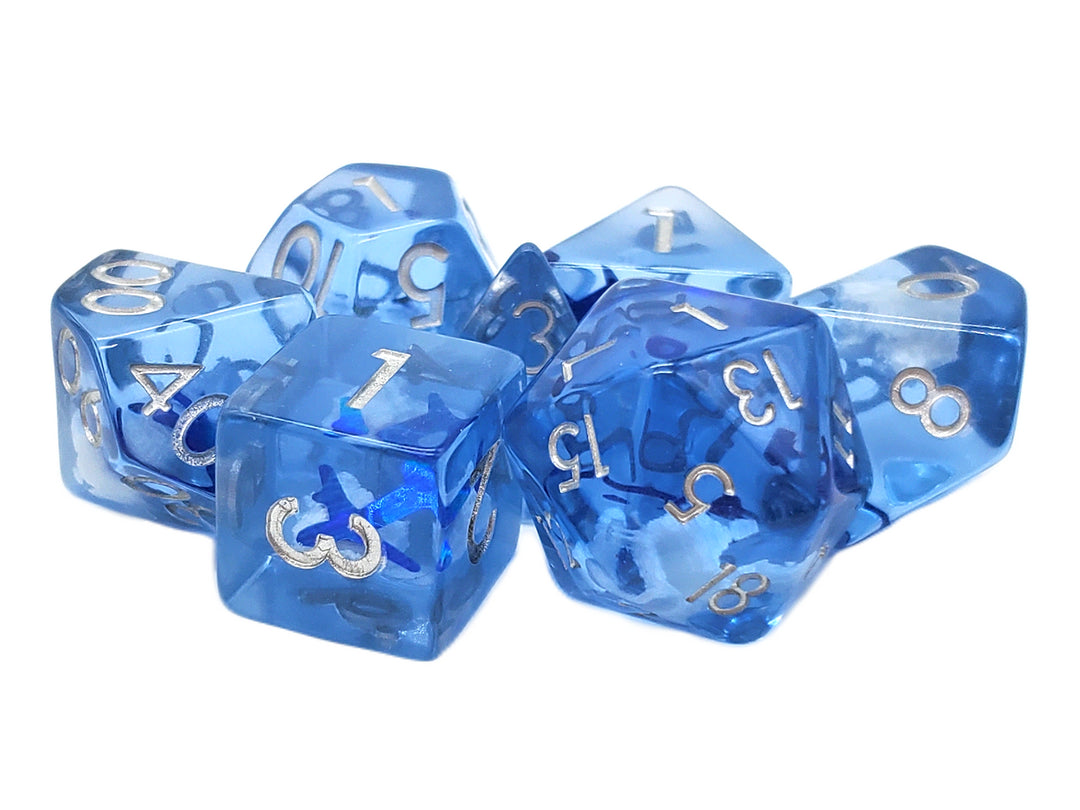 7 Piece DnD RPG Dice Set: Infused - Flying High!