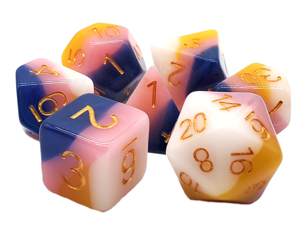 7 Piece DnD RPG Dice Set: Gradients - Boy or Girl?