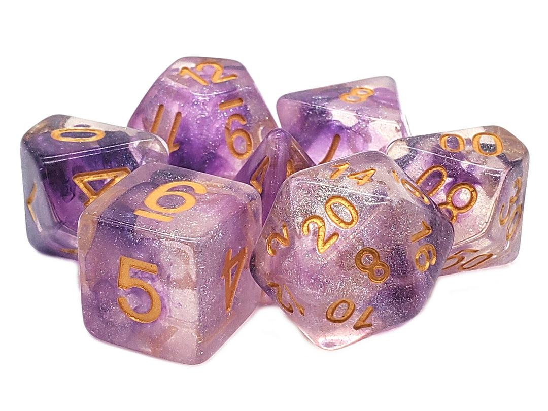 7 Piece DnD RPG Dice Set: Luminous - Radiant Iris