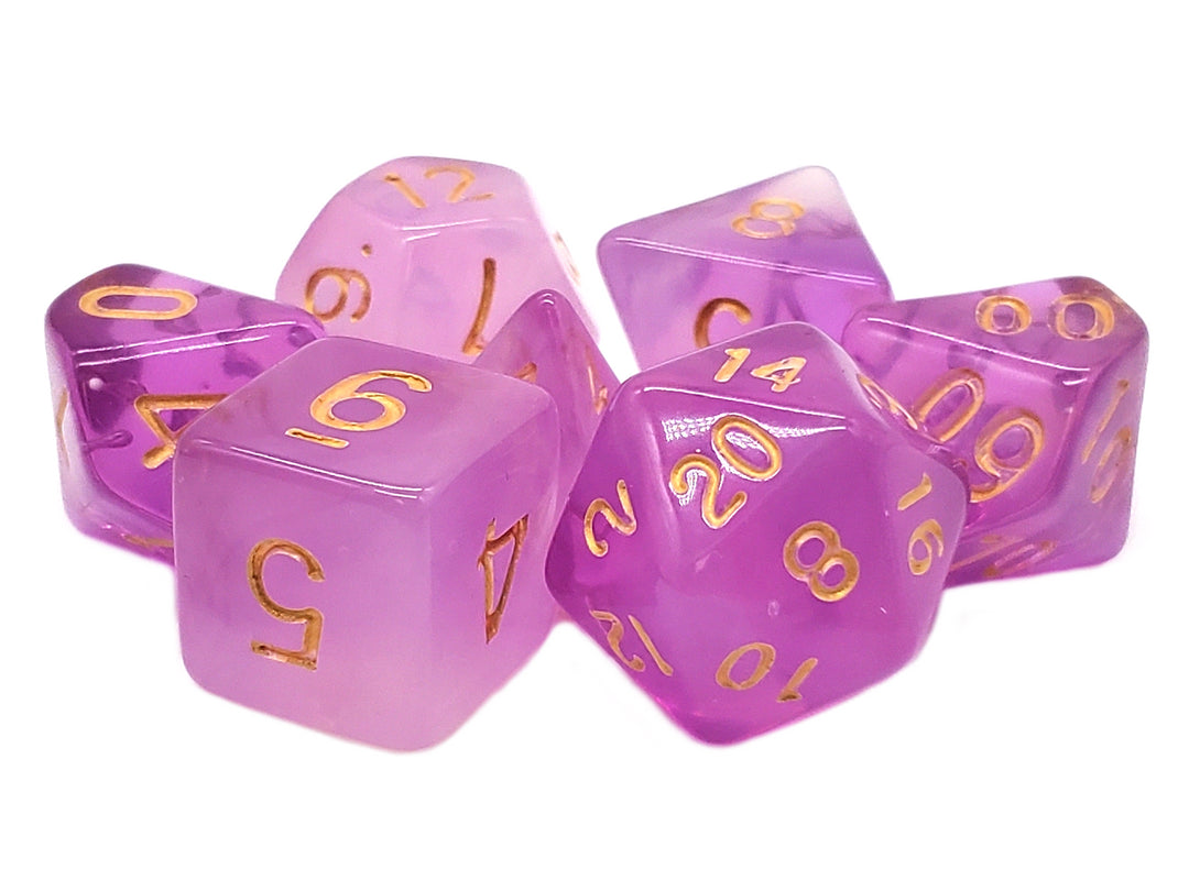 7 Piece DnD RPG Dice Set: Odyssey - Light Purple