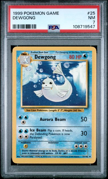 Dewgong (Base Set) PSA 7