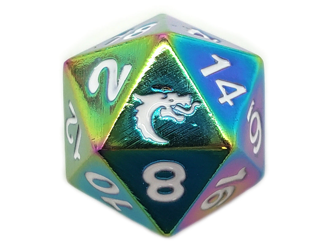Halfling Forged - Electric Rainbow D20