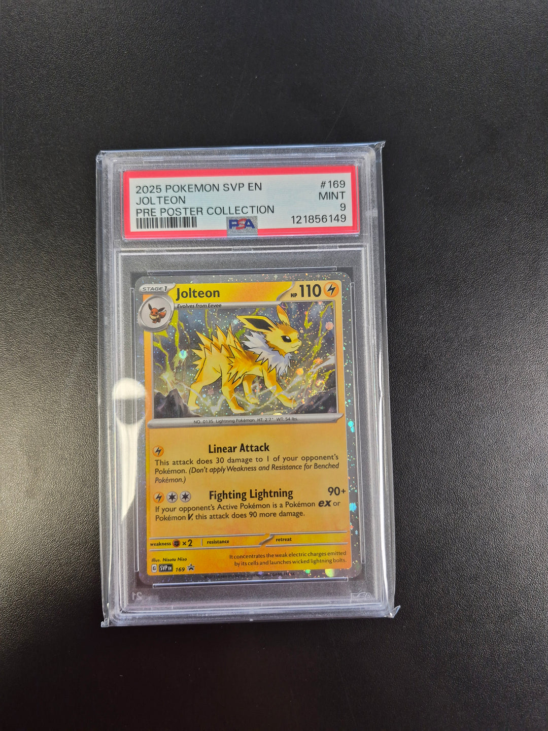 POKEMON CARD SVP EN JOLTEON PRE POSTER COLLECTION PSA 9(PSA 10)