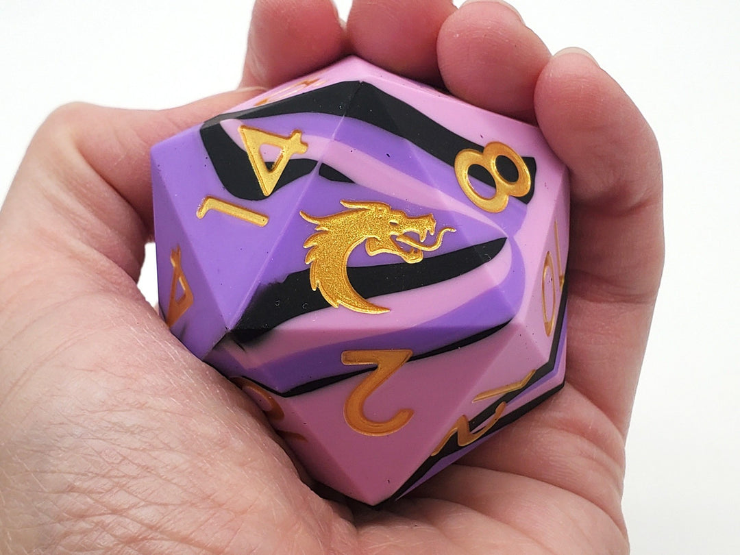 Silicone 50mm D20 - Purple, Pink & Black