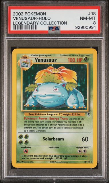 Venusaur Holo (Legendary Collection) PSA 8