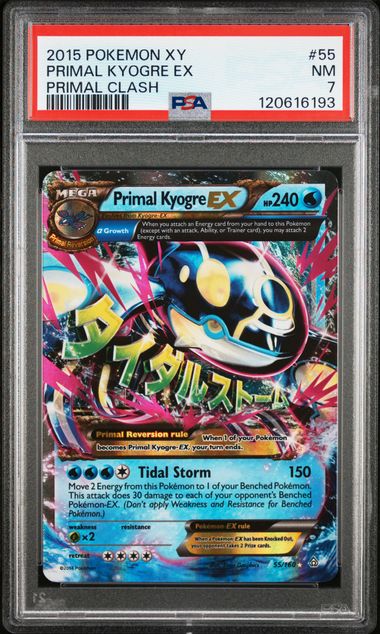Primal Kyogre EX (Primal Clash) PSA 7