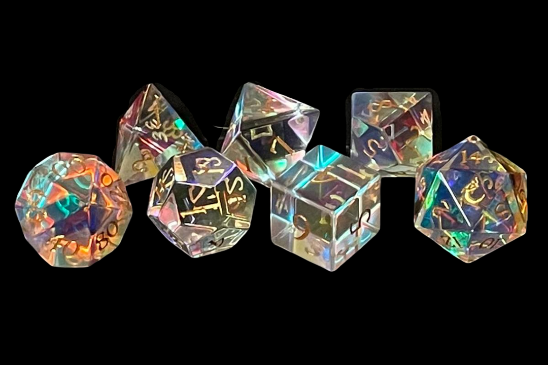 Old School Dice: Glass - Prismatic Dreams